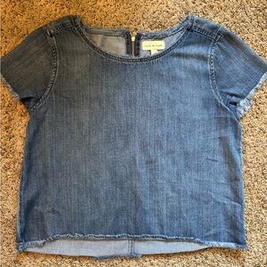 EUC Cloth & Stone Blue Denim Top